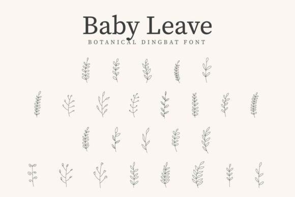 Baby Leave: A Delightful Dingbat Font for Editorial Design