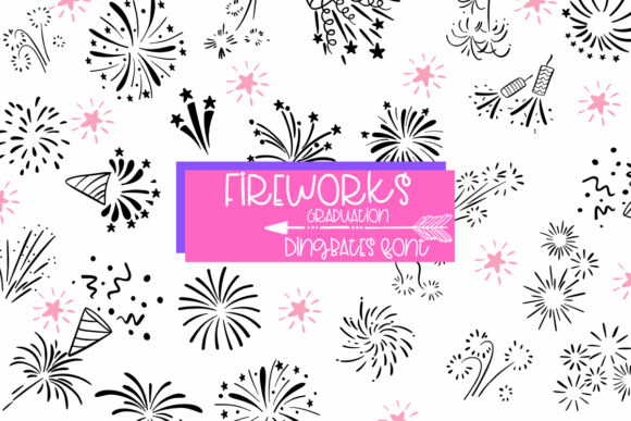 Fireworks Graduation: A Festive Font for Digital Design