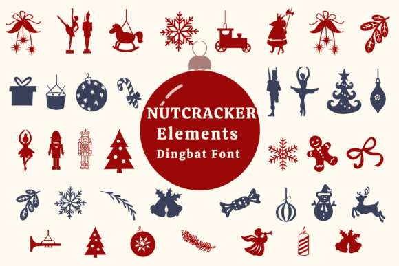 Font Choice That Adds Festive Flair: Nutcracker Elements