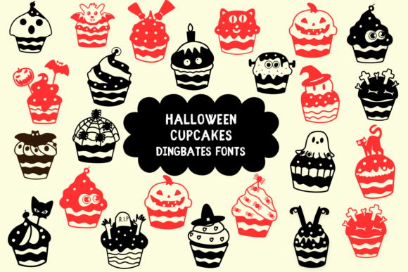 Halloween Cupcakes: A Spooky Typographic Delight