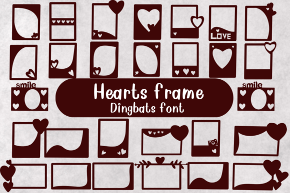 Hearts Frame: A Font for Love and Layout