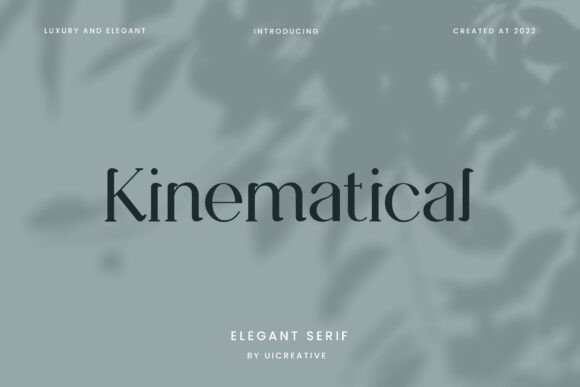 Kinematical: A Bold Serif for Branding Projects