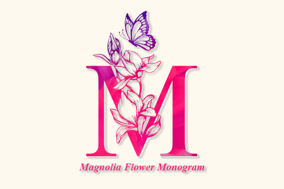 Magnolia Flower Monogram: A Font for Visual Impact