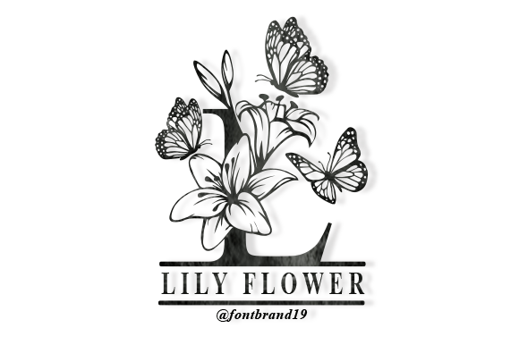 Split Lily Flower Monogram: A Font That Elevates Brand Identity