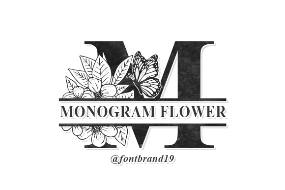 Split Monogram Flower
